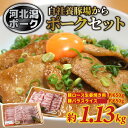 【ふるさと納税】河北潟ポークセット（豚ロース生姜焼き用／約650g、豚バラスライス／約650g）