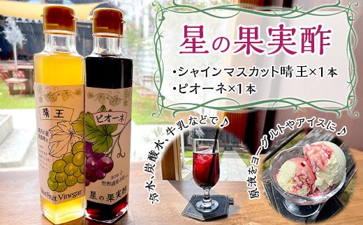 
星の果実酢２本セット（シャインマスカット晴王・ピオーネ）

