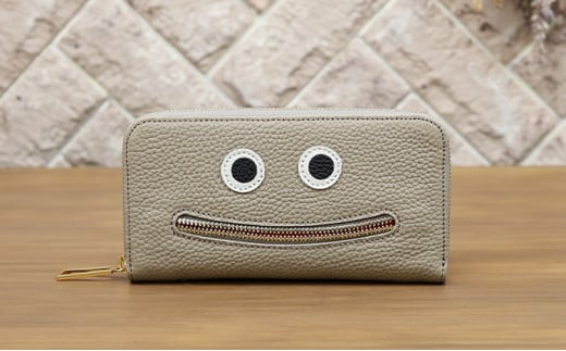 [№5258-7237]0208【トープ】思わず笑顔になってしまうニッコリ長財布