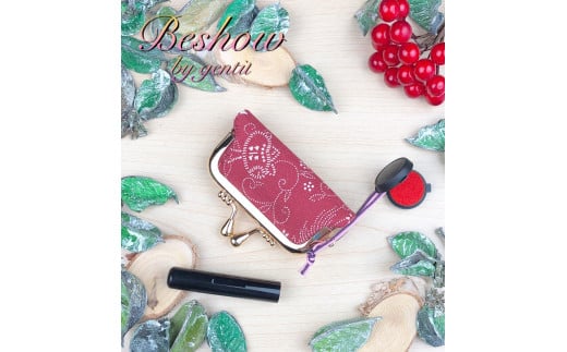 [10-49-1] 着物地　印鑑ケース【すぐに使える朱肉付き！】〔華〕