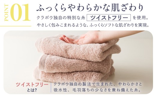 今治タオル AKINAI 無撚糸ビックフェイスタオル 2枚セット ＜グレー＞ 【I004760FT2GY】 