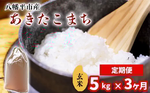 【令和7年産】 あきたこまち 玄米 5kg×3ヶ月定期便 ／ 中沢農産 こめ 米 コメ お米 おこめ ごはん ライス げんまい げん米 おにぎり お弁当 仕送り 産地直送 農家直送 単一原料米 国産 国産米 東北 岩手県産 八幡平市産 数量限定 定期 定期便 おすすめ オススメ おいしい 美味しい