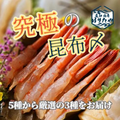 ふるさと納税 魚津市 究極の昆布〆　お任せ1段3種盛【急速冷凍品】