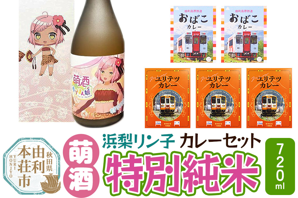 【萌酒】浜梨リン子（特別純米）とカレーセット