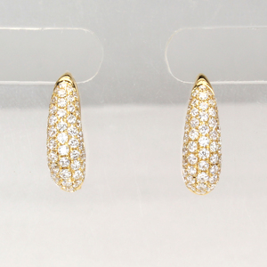 ダイヤモンド フック ピアス k18 イエローゴールド製 dpe226684d