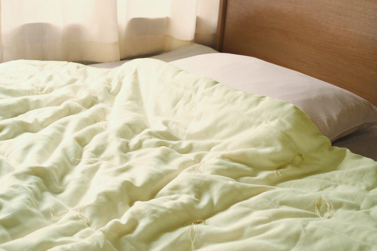 天然繊維　手作り　オーガニックコットン肌掛けふとん　HT00001