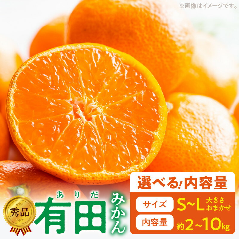 【ふるさと納税】【限定】 秀品 有田みかん 和歌山県産 S ～ Lサイズ 大きさ お任せ 選べる 容量 約2kg ～ 10kg 発送時期 11月 ～ 1月 【ミカン 蜜柑 柑橘 温州みかん 和歌山 有田】