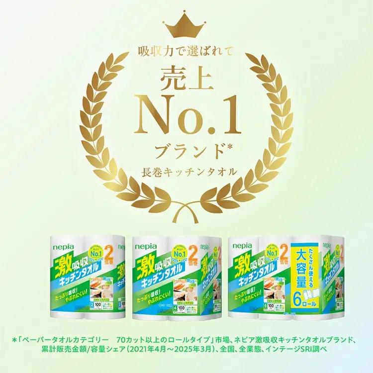 ネピア激吸収キッチンタオル4ロール100カット×12パック | キッチンペーパー