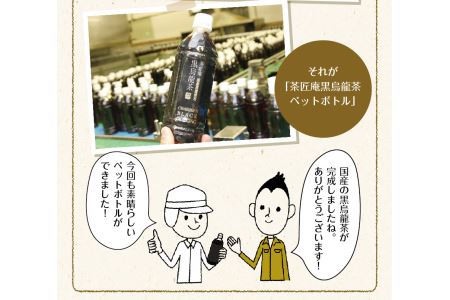 015-5　静岡牧之原産「国産黒烏龍茶ペットボトル」500ｍｌ×48本セット