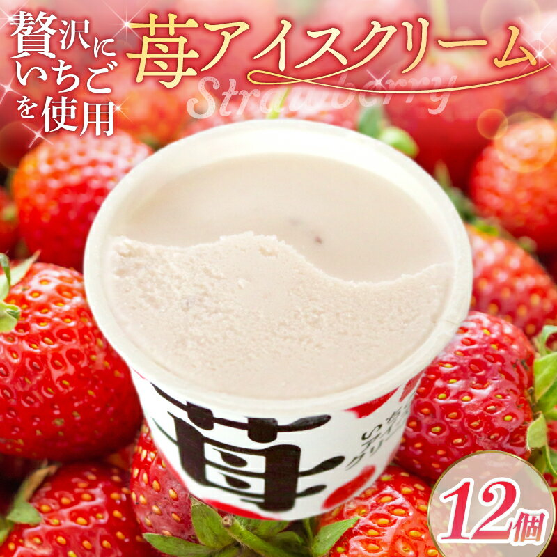 【ふるさと納税】 苺アイスクリーム110ml×12個 | アイスクリーム 人気 大容量 有名 アイスセット 詰め合わせ スイーツ ジェラート 久保田食品 高知県 南国市