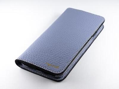 maf pinto アイフォーンケース 本革 日本製 (iPhone SE 第2世代 ／ 8 ／ 7, ) ADRIA LINE 【ライトブルー】