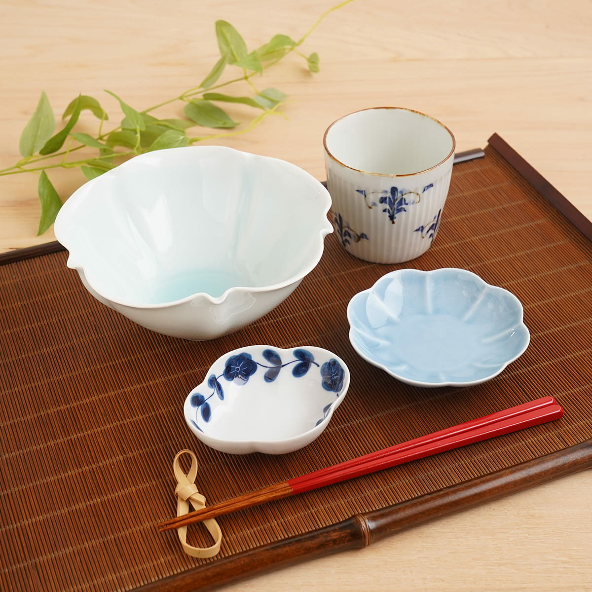 【ふるさと納税】有田焼 涼しげブルー 夏のうつわセット マルシゲ陶器 食器 器 うつわ 陶磁器 皿 ギフト 贈答 35000円 3.5万円 A35-464