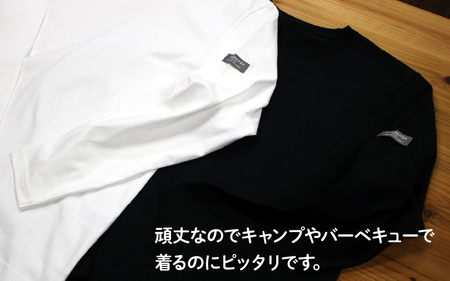 【ふるさと納税限定品】HOFI-043スーピマ超長綿 長袖Ｔシャツ（黒：L）東大阪繊維研究所