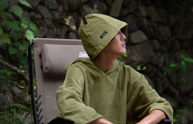 【スピード発送】サウナハットとミニバスタオルセット（カーキとモスグリーン） G3540