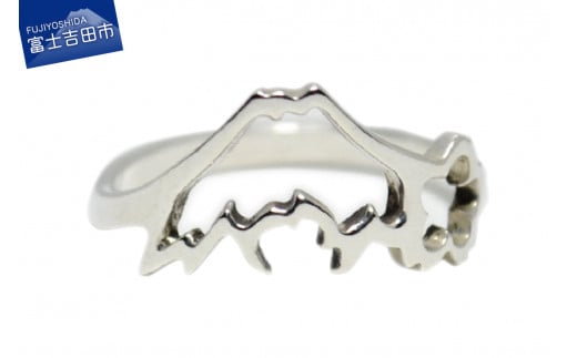 【ハンドメイドアクセサリー】富士山桜リング 指輪 メンズ レディース リング アクセサリー ジュエリー 富士山 富士桜 受注生産 シルバー オリジナル ハンドメイド プレゼント ギフト 7号～22号 山梨 富士吉田