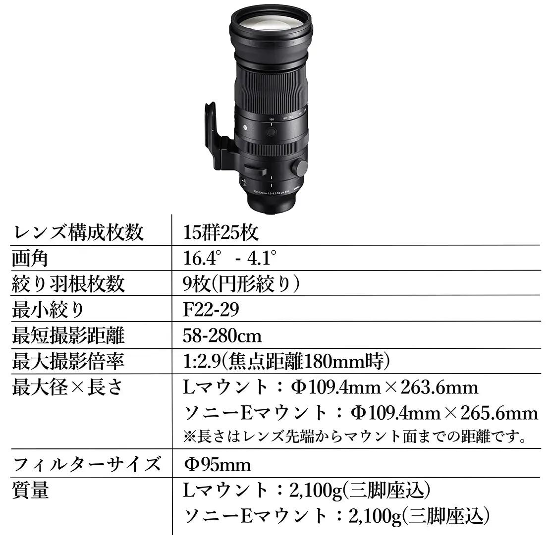 SIGMA 150-600mm F5-6.3 DG DN OS | Sports【Lマウント】カメラ　レンズ　家電