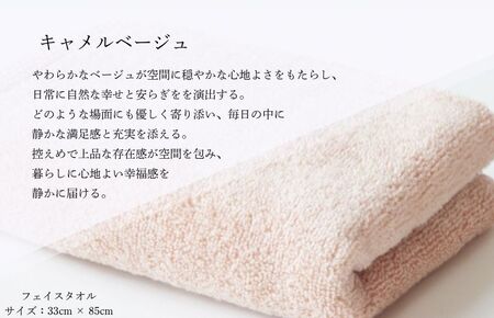 （今治タオルブランド認定）Over the Moon フェイスタオル1枚（ベージュ）【I004110FT1BE】