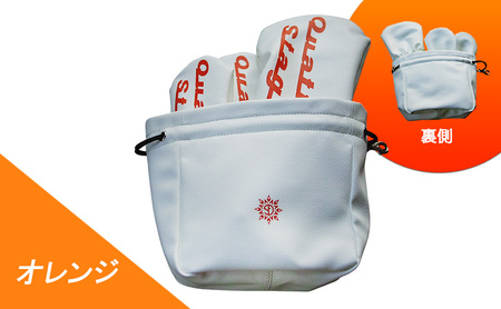 ゴルフ ヘッドカバー アイアン 帆布 木の庄 ゴルフ ORANGE