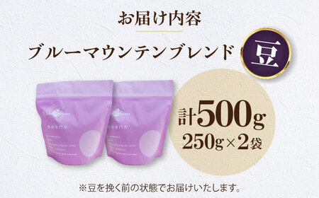 コーヒー豆 ブルーマウンテンブレンド 500g （250g×2袋） 珈琲 コーヒー豆 コーヒー粉 コーヒー ドリップ ドリップ珈琲 飲料 愛媛県大洲市/株式会社日珈[AGCU007]