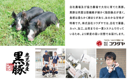 鹿児島県産 黒豚 バラスライス しゃぶしゃぶ用 計1kg (500g×2P) 鹿児島県産 豚肉 黒豚 豚しゃぶ しゃぶしゃぶ 豚バラ スライス 株式会社コワダヤ