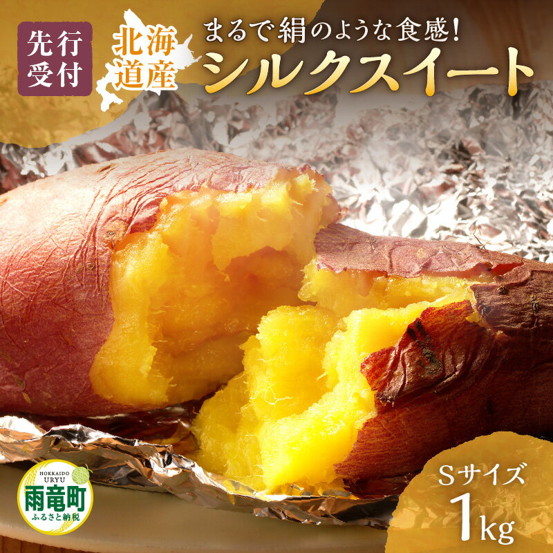 【ふるさと納税】【先行予約】【数量限定】あま～い畑スイーツ！北海道雨竜町産 さつまいも 「シルクスイート」 Sサイズ 1kg 芋 お取り寄せ 野菜 BBQ キャンプ ソロキャン 焼き芋 干し芋 芋 栗きんとん スイートポテト 北海道 雨竜町 送料無料