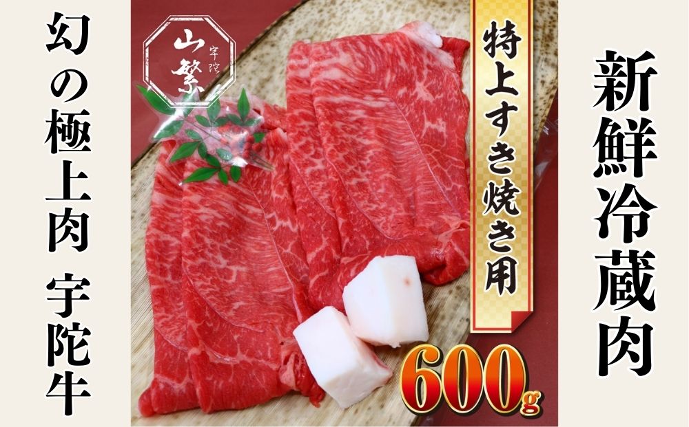 特産 認定肉 宇陀牛 国産 黒毛和牛 特上 すき焼 約600g チルド / 宇陀 山繁 ふるさと納税 牛肉 人気 BBQ 焼きしゃぶ キャンプ 寄付 ランキング おすすめ グルメ 肉 返礼品 送料無料