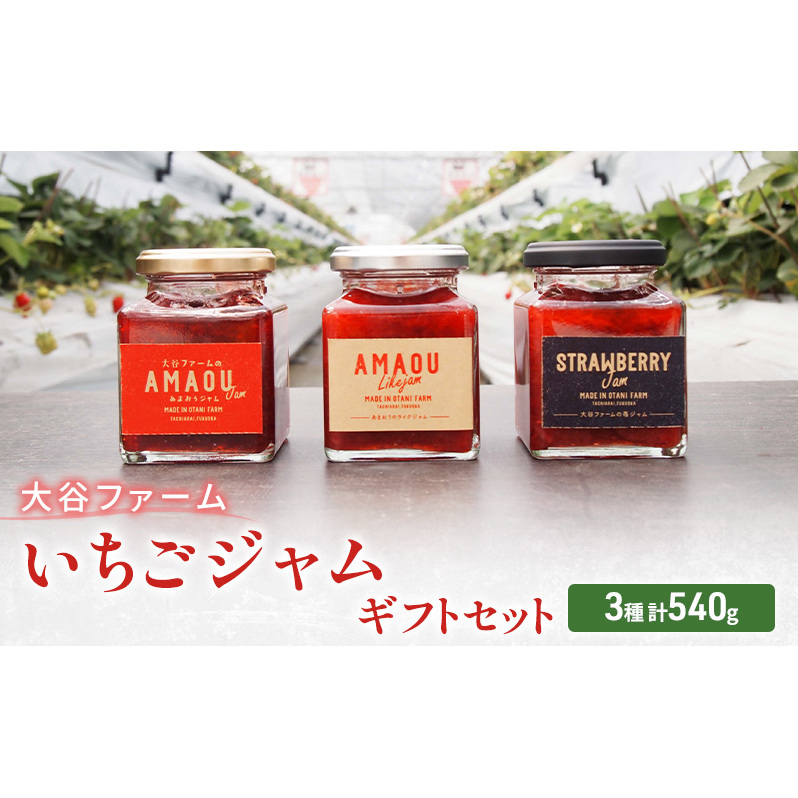 ジャム 早期受付 いちごジャム セット 3種 計540g ギフトセット 大谷ファーム※配送不可：離島