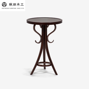 【秋田木工】ラウンドテーブル「T-110」【曲木による装飾が美しい】【秋田木工(株)】[F7404]