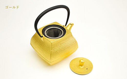 南部鉄器 純金箔ティーポット石庭0.7L 雑貨 日用品 工芸品 装飾品 