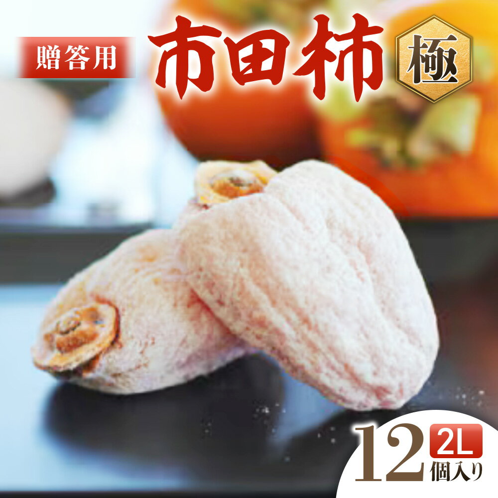 【ふるさと納税】＜先行予約＞信州の特産品「市田柿・極」贈答用2Lサイズ（12個入）＜2026年1月上旬～2月下旬発送＞