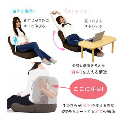 ふるさと納税 坂戸市 産学連携　背中を支える美姿勢座椅子5　ベージュ |  | 01