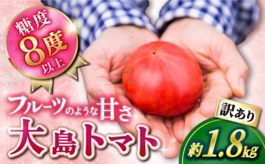 トマト 高糖度 【 訳あり 】 糖度8度以上！ 大島 トマト 約1.8kg＜大島造船所 農産グループ＞ [CCK007] 長崎 西海 トマト とまと 大島トマト 高糖度 贈答 不揃い 訳あり