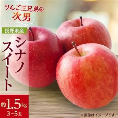 【2026年発送】フルーツ王国　長野県産 りんご　シナノスイート　約1.5kg(3～5玉程度)【1541937】