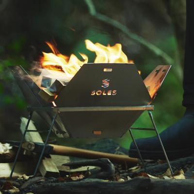 ふるさと納税 日高町 オールステンレス製　コンパクト焚き火台(BONFIRE)
