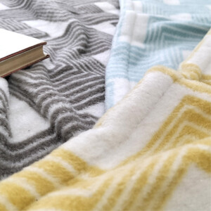 【セミダブル】洗えるタスマニアラムウール混毛布 160×200cm  OTW-SW-BR