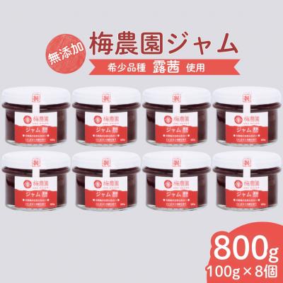 ふるさと納税 南相馬市 梅農園ジャム 800g (100g×8個) | 梅ジャム 梅 国産 無添加 完熟 露茜 相馬アグリ