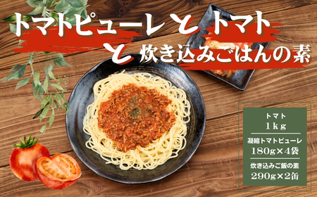 AP5 田中農園自慢のトマト1kgと缶詰とピューレーセット  【 とまと トマト トマトソース 非常食 保存食 野菜 セット 新鮮 】