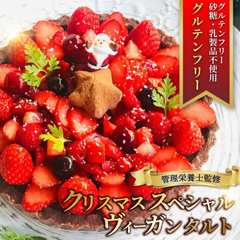 【ふるさと納税】クリスマス スぺシャル タルト ケーキ ヴィーガン 生 チョコレート ロースイーツ 生 カカオ 生チョコ チョコ ちょこ グルテンフリー いちご 冷凍 ホール 管理栄養士 デザート スイーツ 白砂糖不使用 乳製品不使用 菓子工房 Pace ぱぁちぇ 神奈川 湘南 藤沢