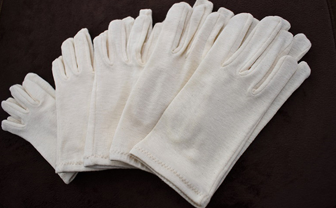 自然の肌触りオーガニックコットン手袋（3双）サイズ S