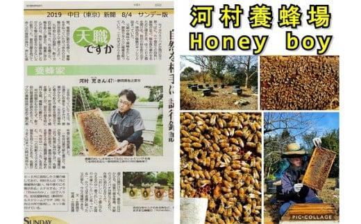 013-62　ふじのくに新商品コレクション 最高金賞受賞 ハニーボーイ 国産 はちみつ と ミックスナッツ 河村養蜂 ハチミツ 小瓶 オシャレ