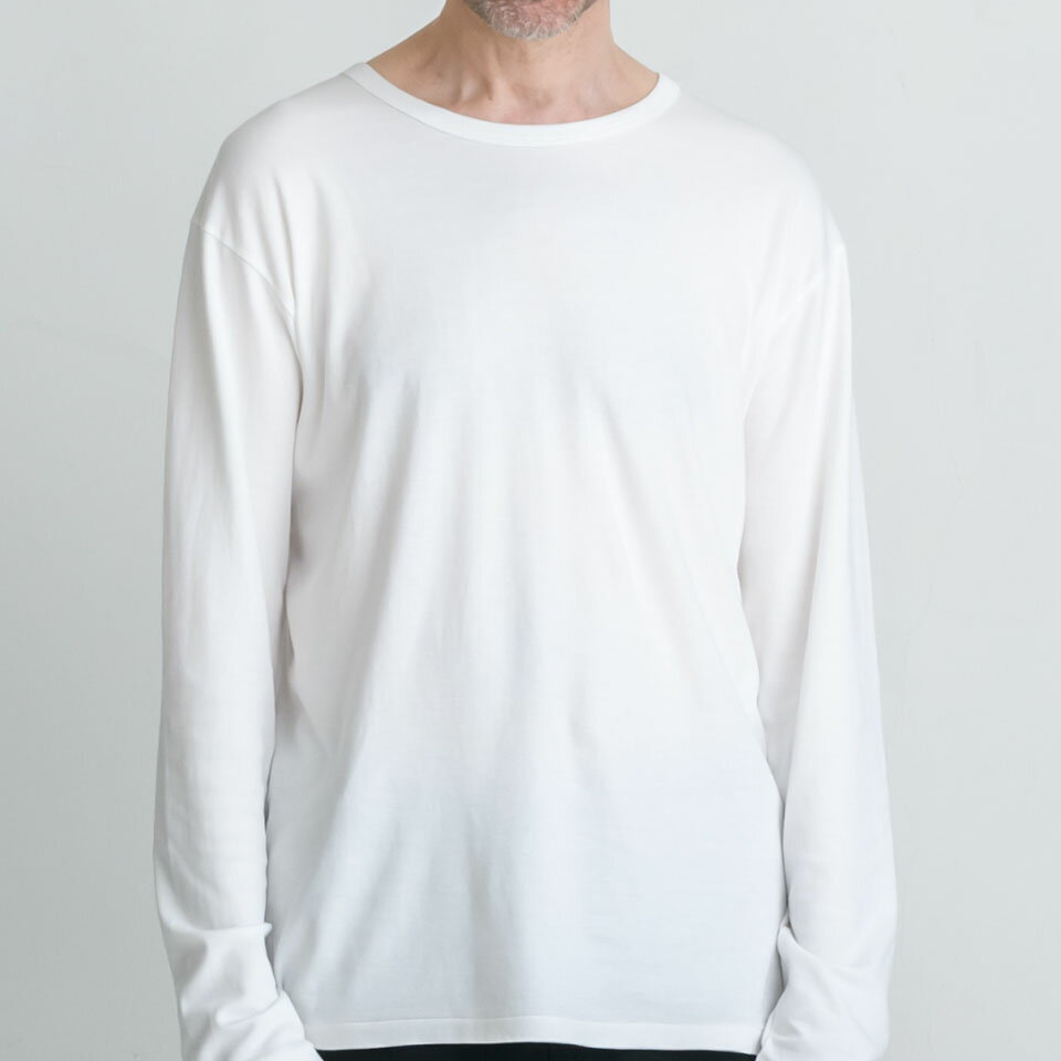 【ふるさと納税】＜選べるカラー＞LONG SLEEVE T-SHIRT 長袖 クルーネック ホワイト／ブラック SM18 Tシャツ 日本製 オーガニックコットン アルティメイトピマ100%使用 コットン 綿100％ 服 トップス インナー 衣料 アパレル 国産 大阪府 阪南市 送料無料