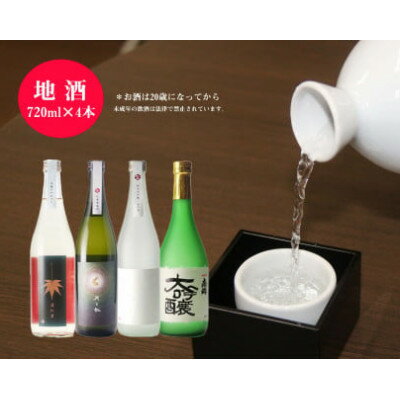【ふるさと納税】「矢澤酒造」の地酒4本(各720ml)+おつまみセットF【1648185】