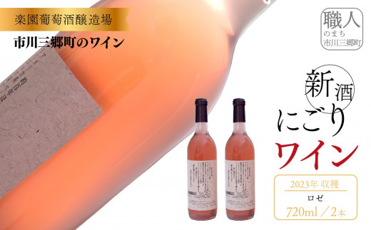 
2023年収穫　新酒ワイン　ロゼワイン　720ml×2本セット[5839-1461]
