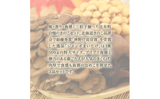 遠藤農産　ジャンボまいたけ・なめこ・きくらげ　きのこ３品セット
