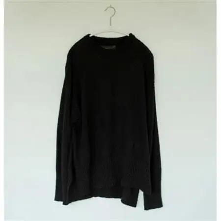 【ezu】monochrome sweater black /コットン100%◆黒◆Mサイズ【1720353】