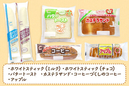 【定期便2ヶ月】たけや製パン 秋田ふるさと満喫セット 10種各1個（合計10個） 菓子パン