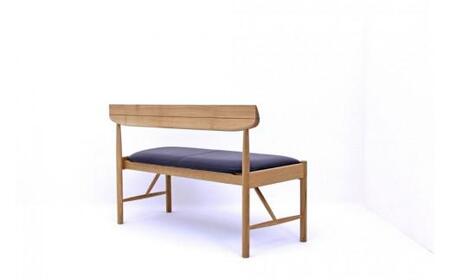 シズクルベンチ1200 OAK／本革ブラックダイニングチェア 飛騨の家具 飛騨家具 木馬舎 AY040
