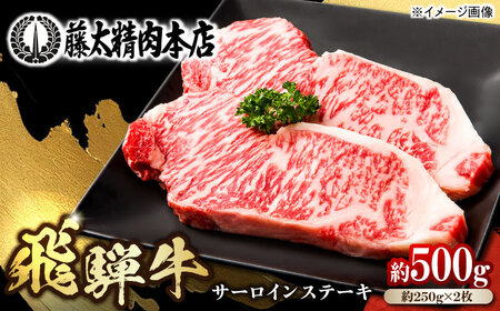 【飛騨牛】サーロインステーキ2枚入り(1枚約250g) 黒毛和牛 ギフト 焼肉 国産 贈答 岐阜市 /  藤太[ANHO001]