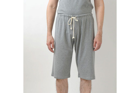 nayuta オーガニックコットン メンズ リラクシングウェア ハーフパンツ グレー【M】 秋田県 大仙市