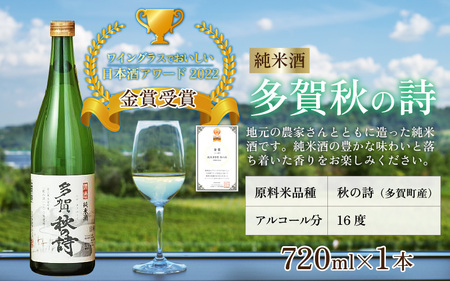 多賀味わいセット（純米酒「多賀秋の詩」・上撰「多賀」・原酒「多賀」各720ml × 3本）
